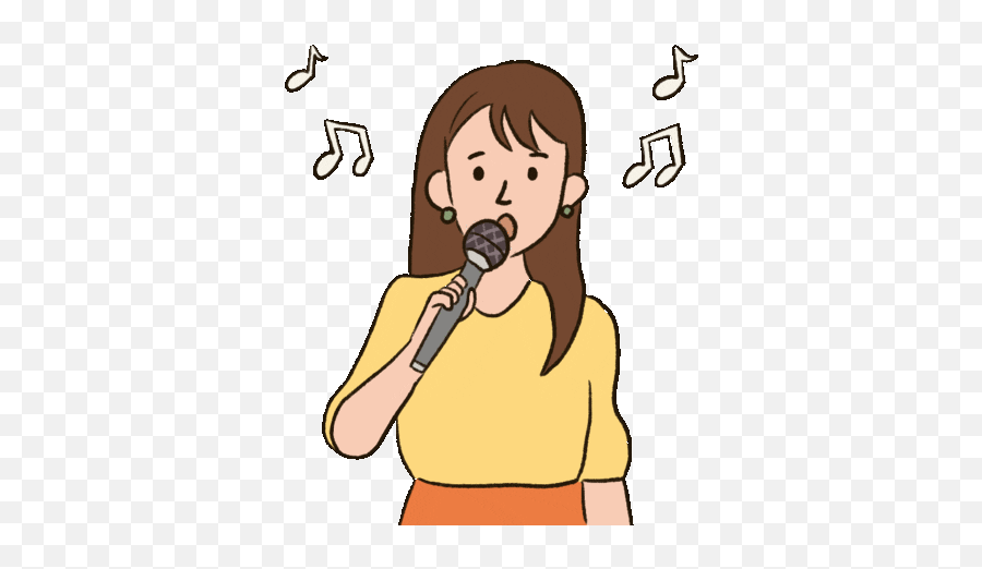 Kids 3 - Girl Singing Clipart Gif Emoji,Singing Emoji Gif