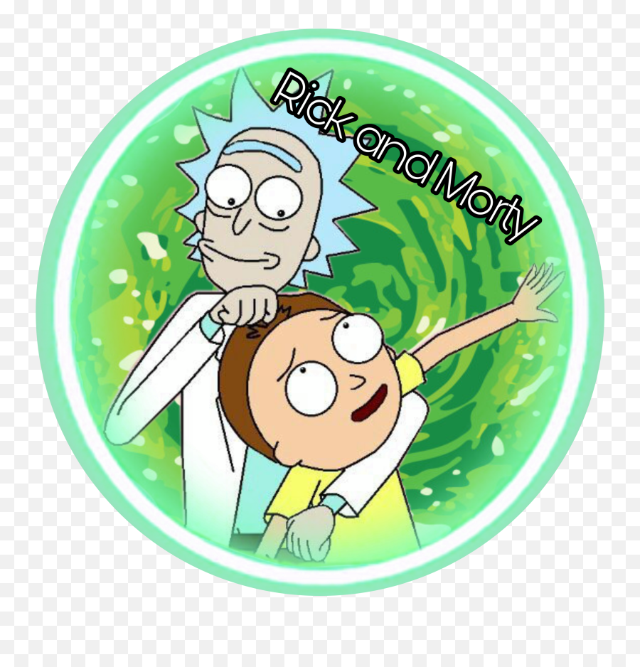 Rick Rickandmorty Morty Portal Sticker - Happy Emoji,Morty Emoji