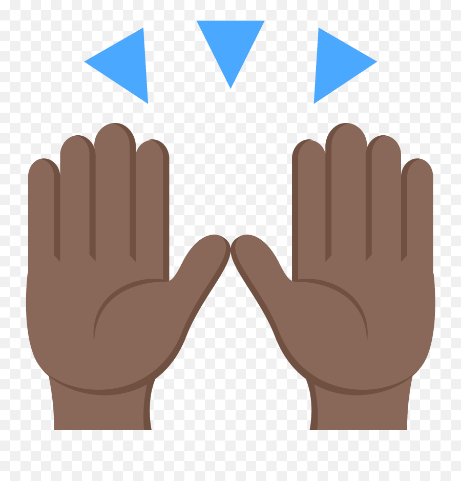 Raising Hands Emoji Clipart Free Download Transparent Png - Brown Praise Hand Emojis Png,Star Shoes Emoji