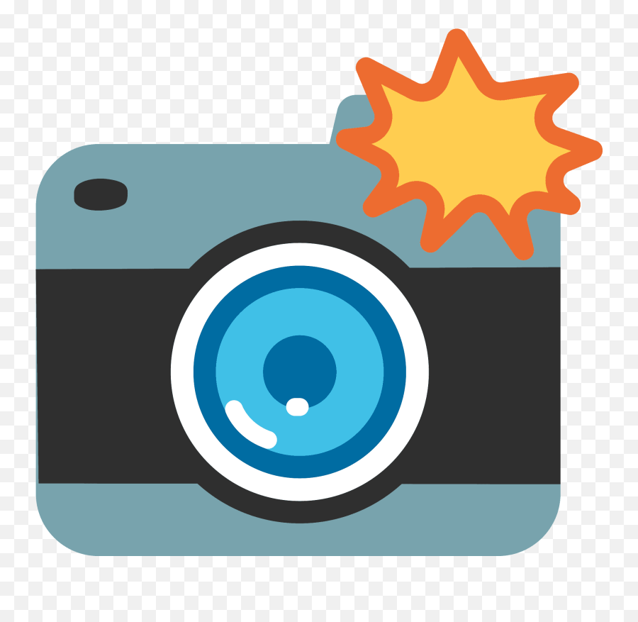 Kamera Med Blitz Emoji Clipart Gratis Download Creazilla - Camara De Fotos Emoji,Emoji Blitz