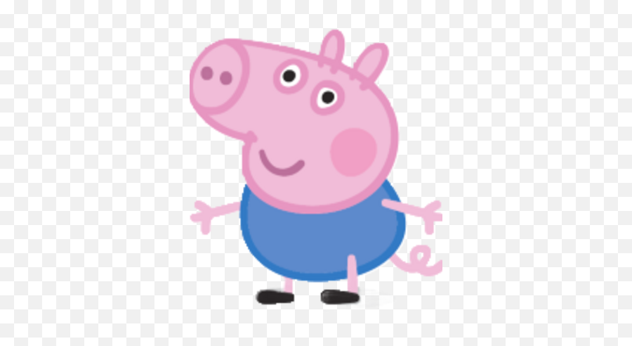 George Pig - Transparent George Pig Png Emoji,Pink Pig Emoticon Poops Roselia