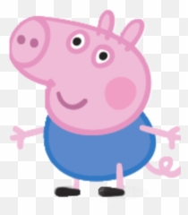 George Pig - Transparent George Pig Png Emoji,Pink Pig Emoticon Poops Roselia