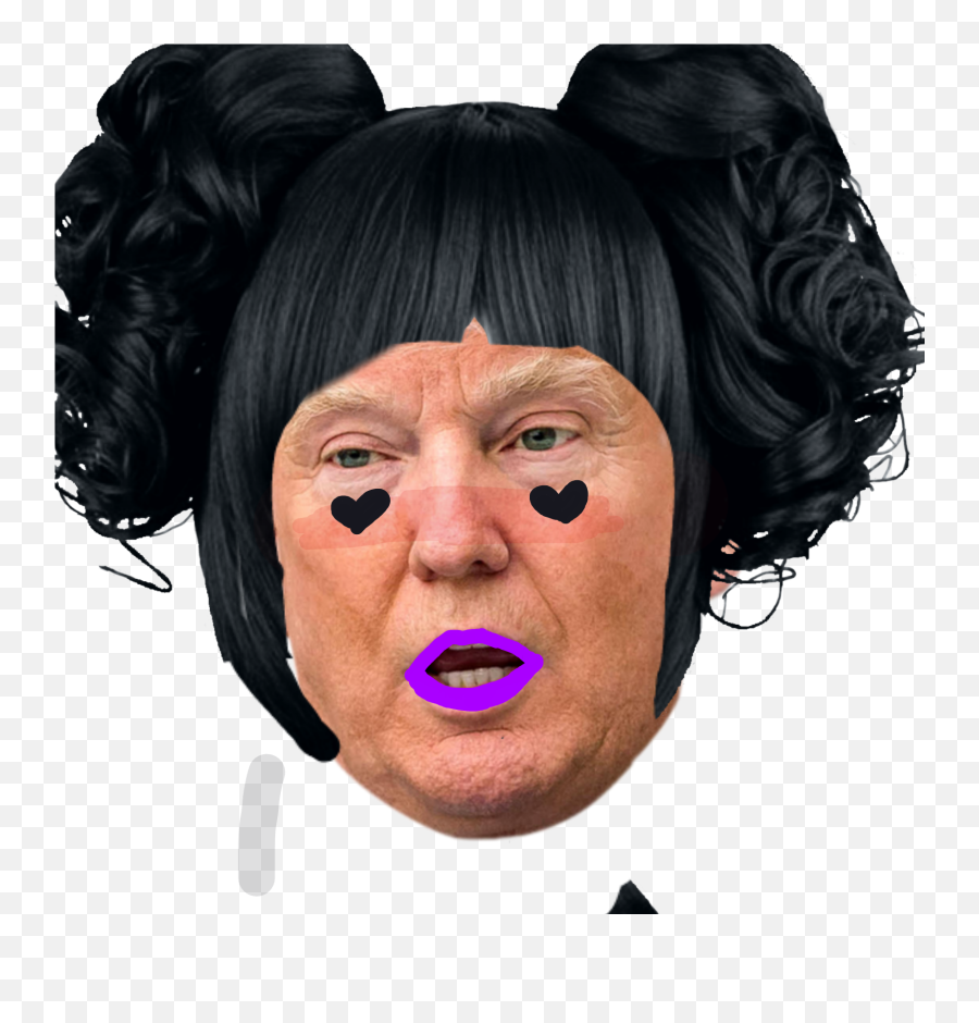 Omg Donald Trump Is A E - Girl Sticker By Aria Donald Trump Girl Funny Emoji,Donald Trump As Emojis