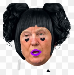 Omg Donald Trump Is A E - Girl Sticker By Aria Donald Trump Girl Funny Emoji,Donald Trump As Emojis