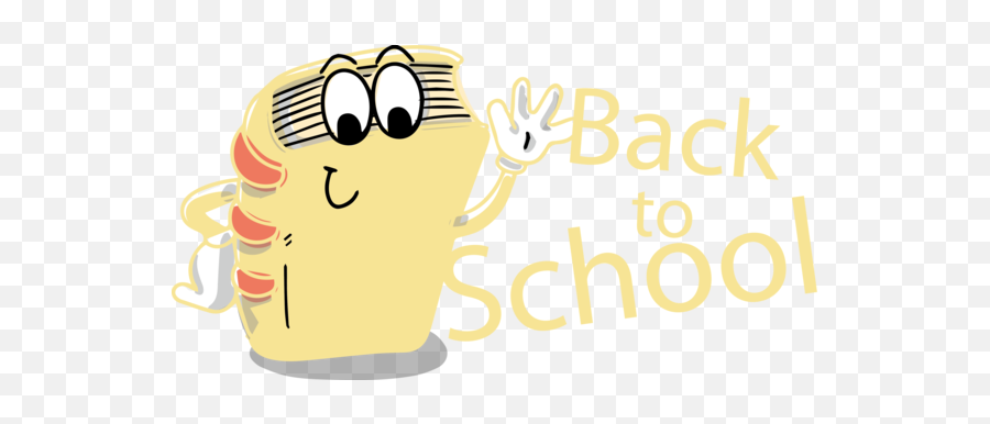 Back To School Cartoon Logo Yellow For - Happy Emoji,Animated Teacher Emoticon