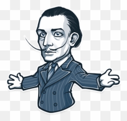 When Stickers Meet Art And History - Salvador Dali Telegram Emoji,Abraham Lincoln Emoji