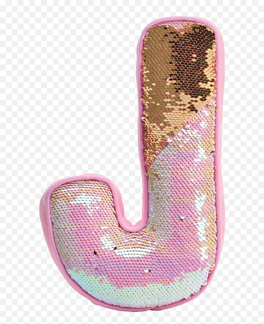 J Initial Reversible Sequin Pillow Emoji,Flip Off Emoji Transparent