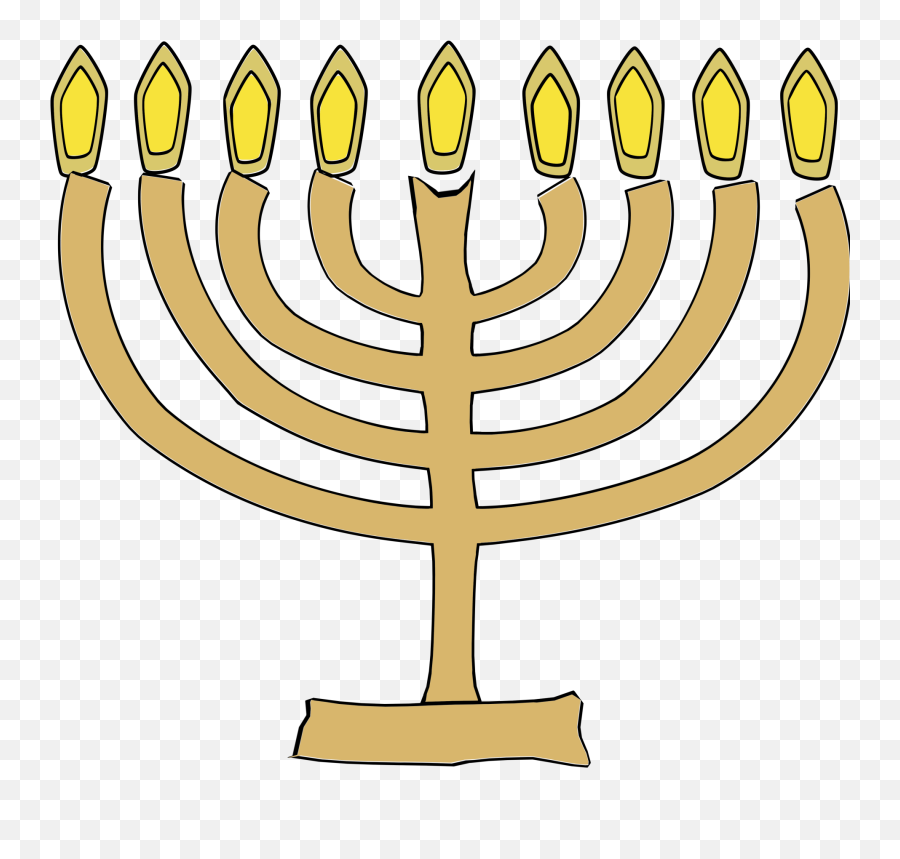 Menorah Hand Drawn Affect Free Stock Emoji,Chanukah Menorah Emoticon