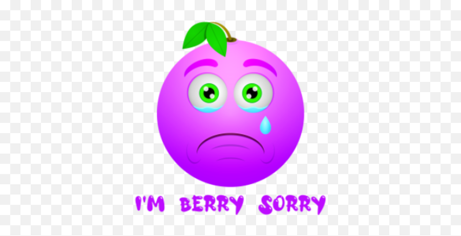 Iu0027m Berry Sorry - Frankly Wearing Dot Emoji,Sorry Not Sorry Emoticon