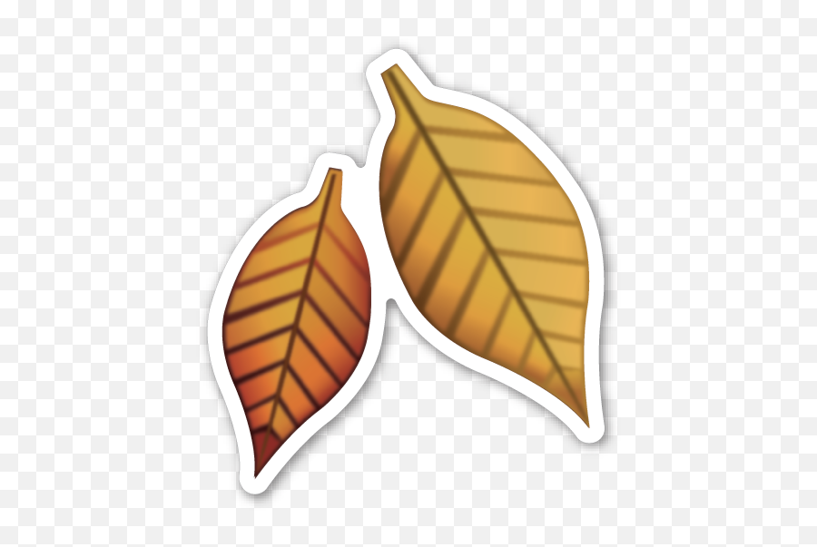 Fallen Leaf Autumn Leaves Emoji Stickers Print Stickers - Hojas De Otoño Emoji,Alligator Emoji