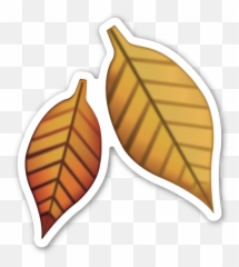 Fallen Leaf Autumn Leaves Emoji Stickers Print Stickers - Hojas De Otoño Emoji,Alligator Emoji