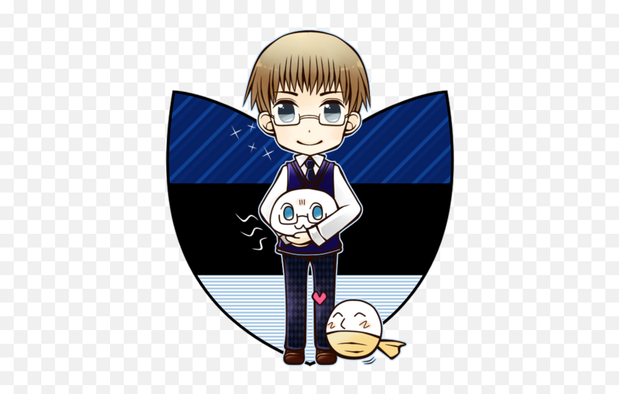 Estonia With Mochiamerica And Russia - Hetalia Estonia Fan Emoji,Hetalia Russia Emoji