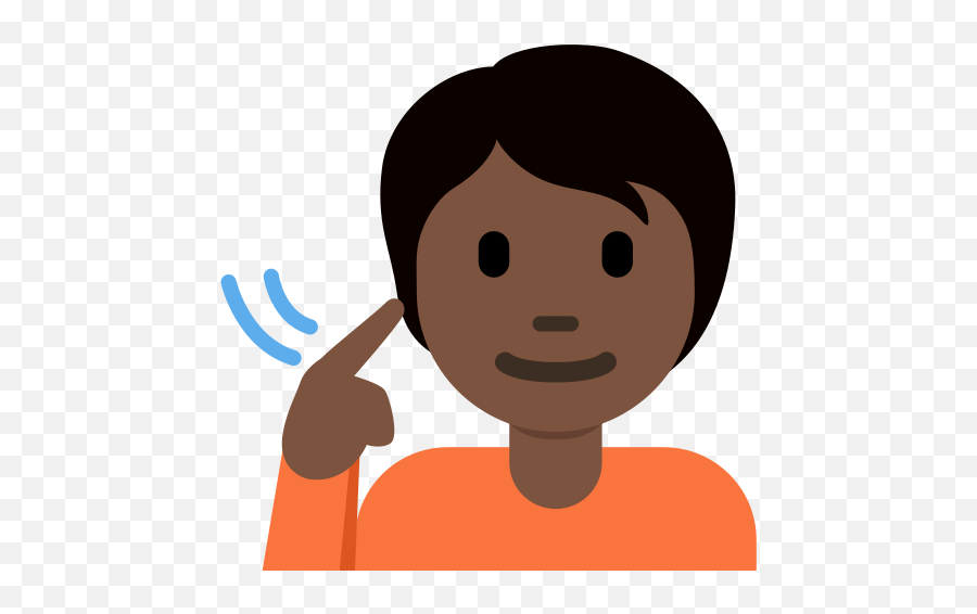 Deaf Person Dark Skin Tone Emoji,Black Man Emoji