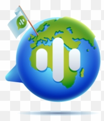 Live Presence Emoji,Transparent Blue Recycle Emoji