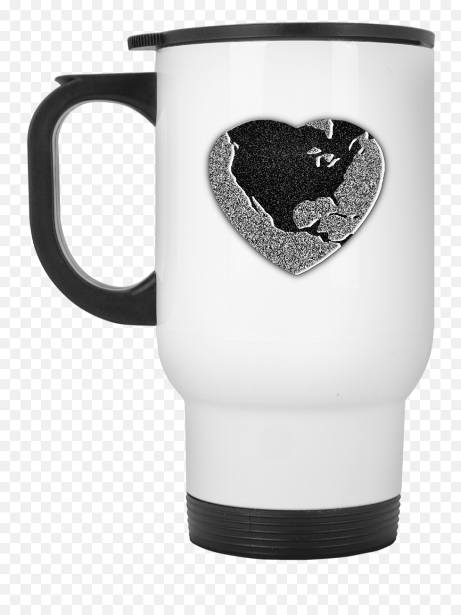 Stone Heart White Travel Mug U2022 Our Virtual Holiday Emoji,Scremaing Emoji Spam