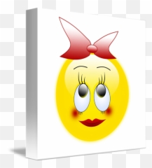 Smiley Girl By Aleksandr Glagolev - Smiley Girl Emoji,Bowing Emoticon