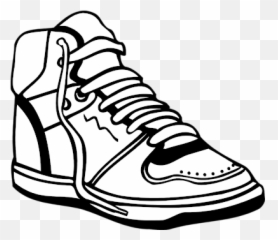 Sneaker Tennis Shoes Clipart Black And - Shoe Clipart Black And White Png Emoji,Emoji Tennis Shoes