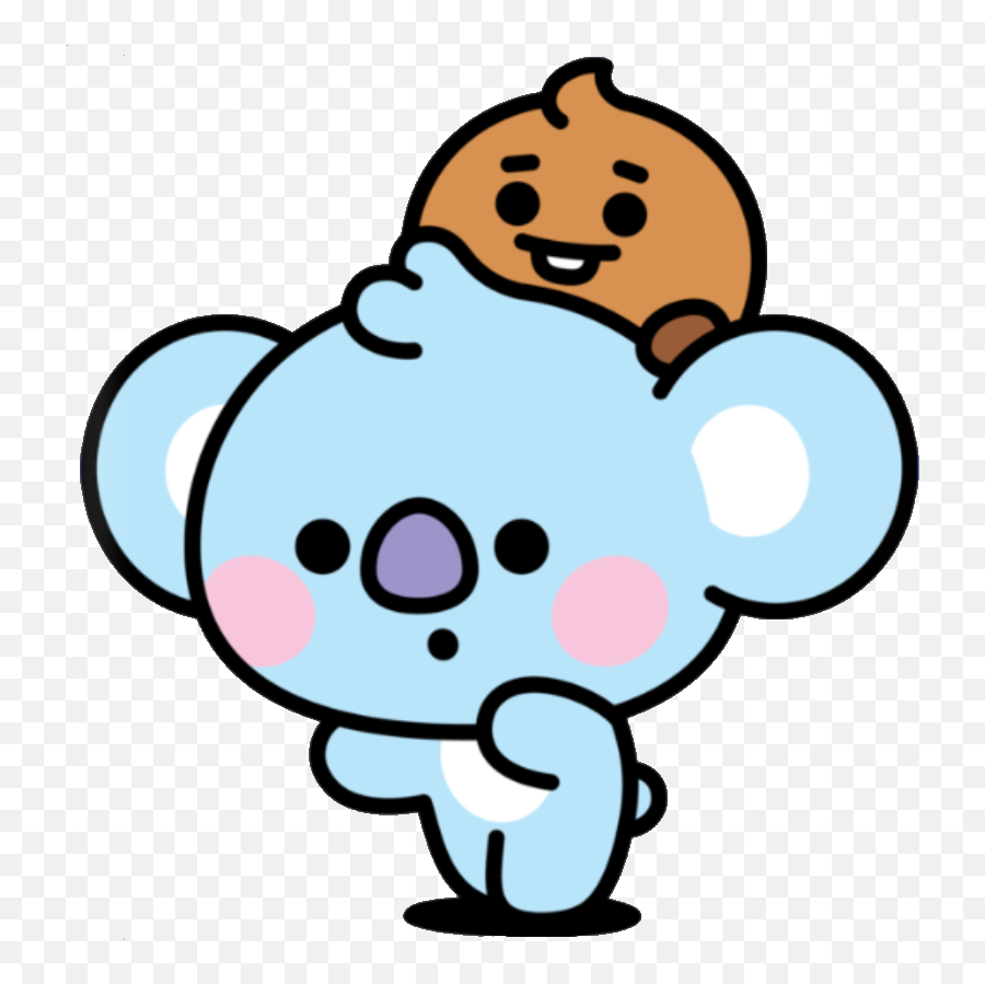 Picsart Photo Studio Bts Drawings Bts Chibi Cute Animal - Gambar Bt21 Koya Bayi Emoji,Bts Animal Emojis