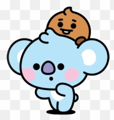 Picsart Photo Studio Bts Drawings Bts Chibi Cute Animal - Gambar Bt21 Koya Bayi Emoji,Bts Animal Emojis