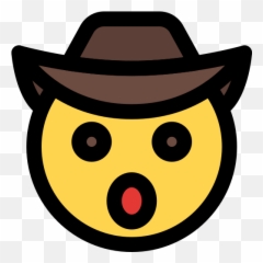 Amazed - Cockfosters Tube Station Emoji,Cowboy Hat Emoji Transparent