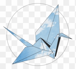Japanese Origami Crane Sticker By Bakenekoart - White 3x3 Paper Crane Sticker Emoji,Shaka Emoji Meaning