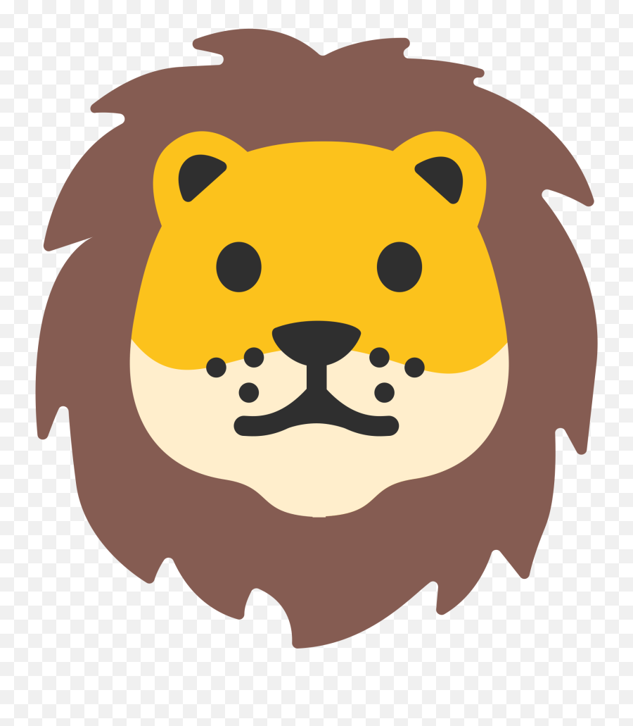 Fileemoji U1f981svg - Wikimedia Commons Transparent Background Lion Emoji Png,H Emoji