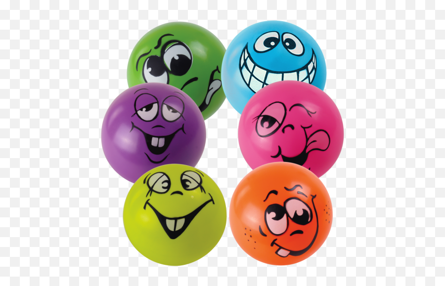 Funny Faces Ball Set 6 Balls - Janssenfritsen Funny Face Ball Emoji,Balls Emoticon