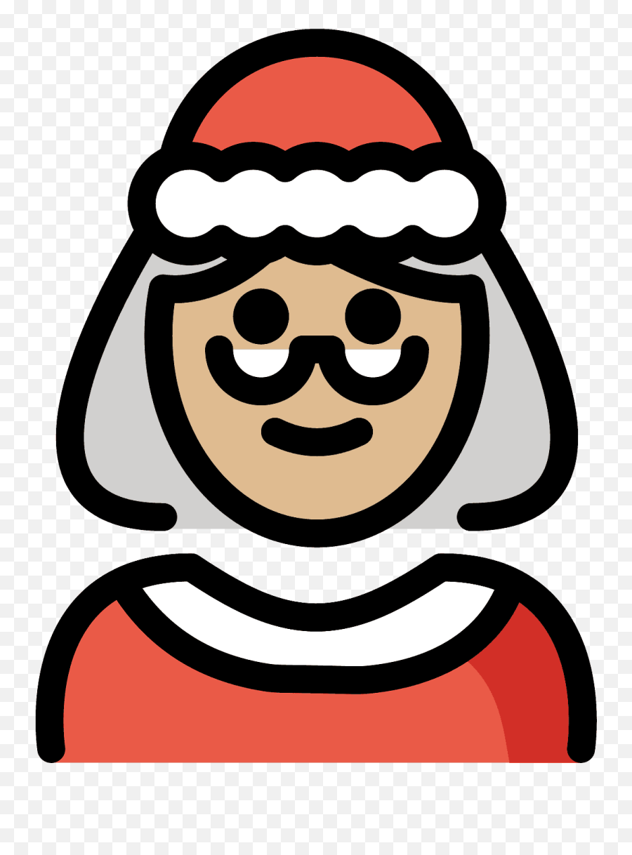 Mrs - Dessin Facile De La Mère Noël Emoji,Emojis Navide?os