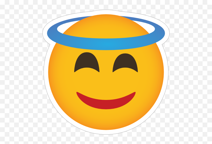Phone Emoji Sticker Halo - Happy Smile Emoji,Halo Emoji
