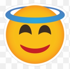 Phone Emoji Sticker Halo - Happy Smile Emoji,Halo Emoji