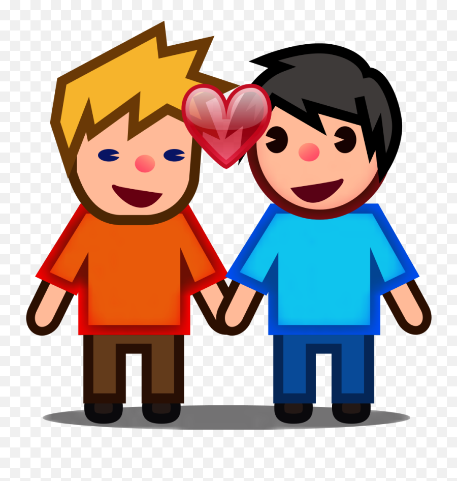 Peo Two Men In Love - Emoji Hd Png Download Full Size Wife Happy Valentines Day,Love Emoji