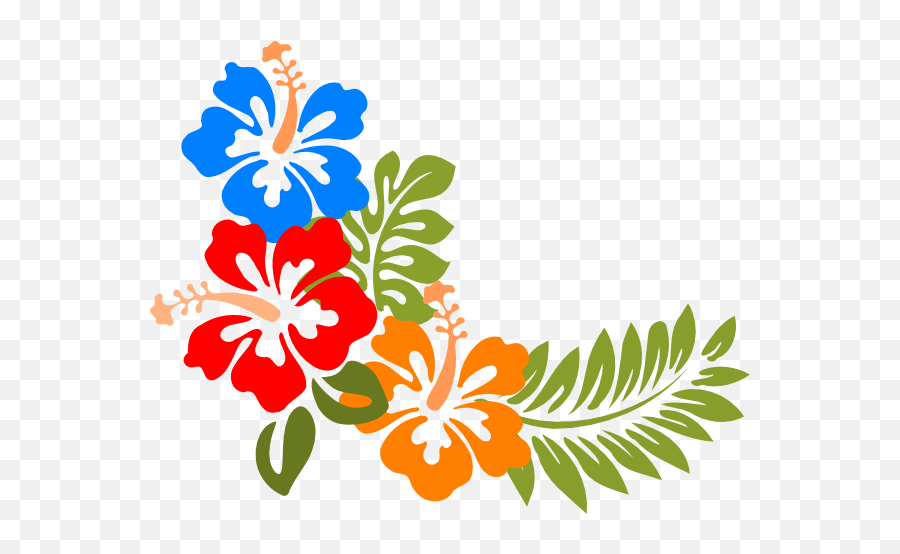 Free Hawaiian Flower Cartoon Download - Hawaiian Flower Png Emoji,Emojis Black And White Hawaiin