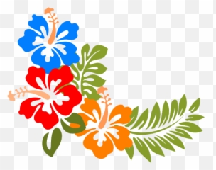 Free Hawaiian Flower Cartoon Download - Hawaiian Flower Png Emoji,Emojis Black And White Hawaiin