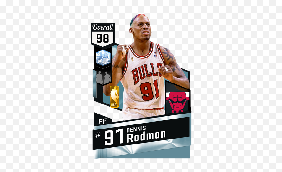 96 Dennis Rodman - Diamond Jimmy Butler 2k17 Emoji,Rodman Emotion Card