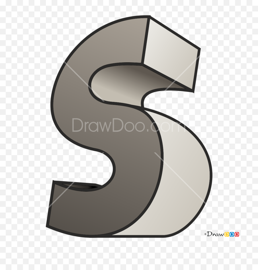 How To Draw S 3d Letters - Draw 3d S Letters Emoji,Geass Symbol Emoji