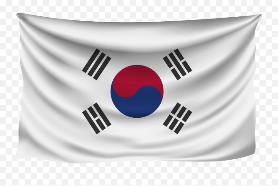 South Korea Wrinkled Flag Png - Korean Fliag Emoji,Flag Smbols Southwest Emojis