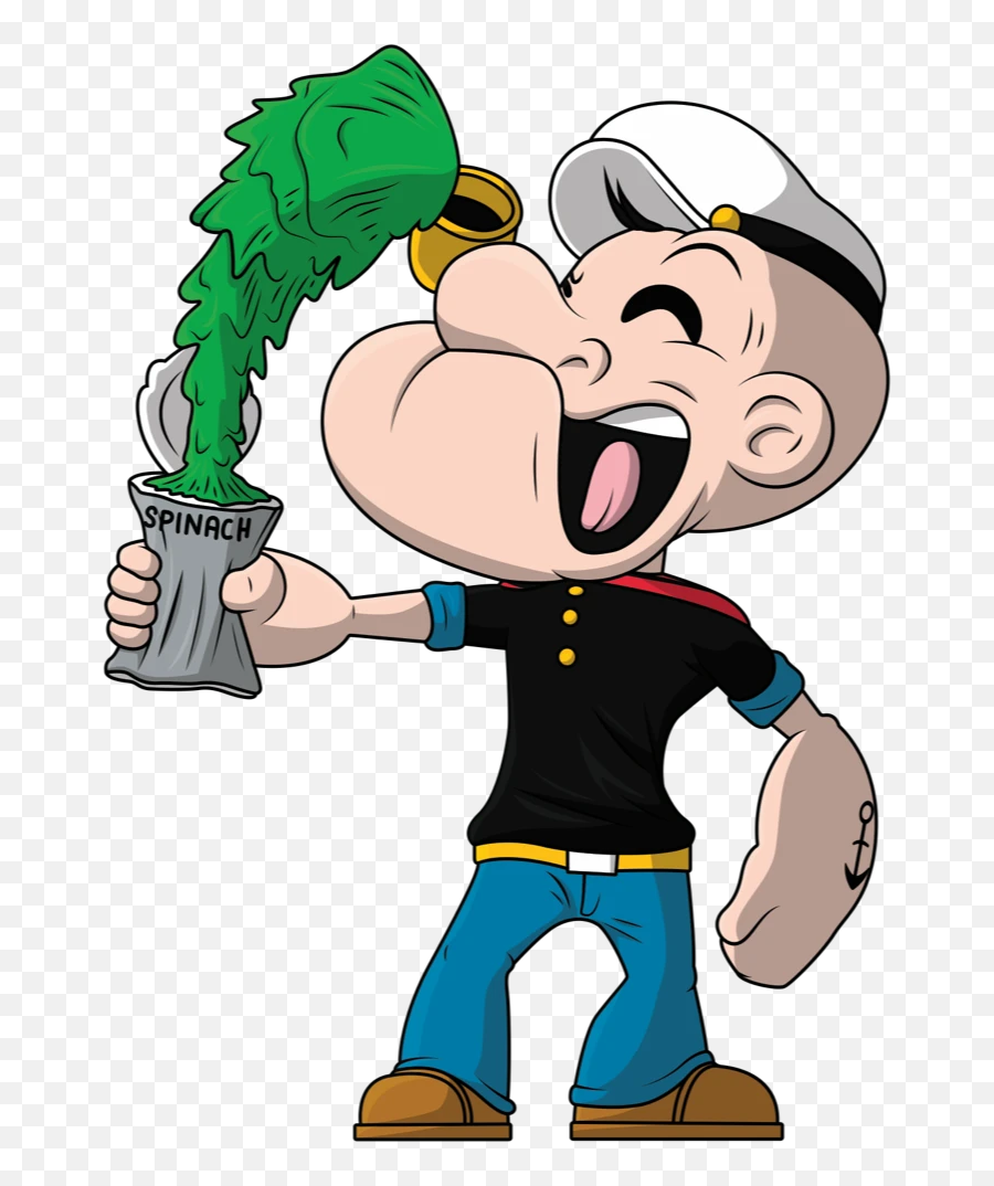 Youtooz Collectibles - Spinach Popeye The Sailor Man Emoji,Laughing Emoji Pillow Meme Png