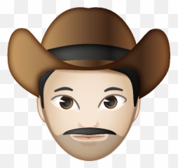 Oakland As Cowboy Hat Emoji - Man Wearing Cowboy Hat Emoji,Dad Hats With Emojis