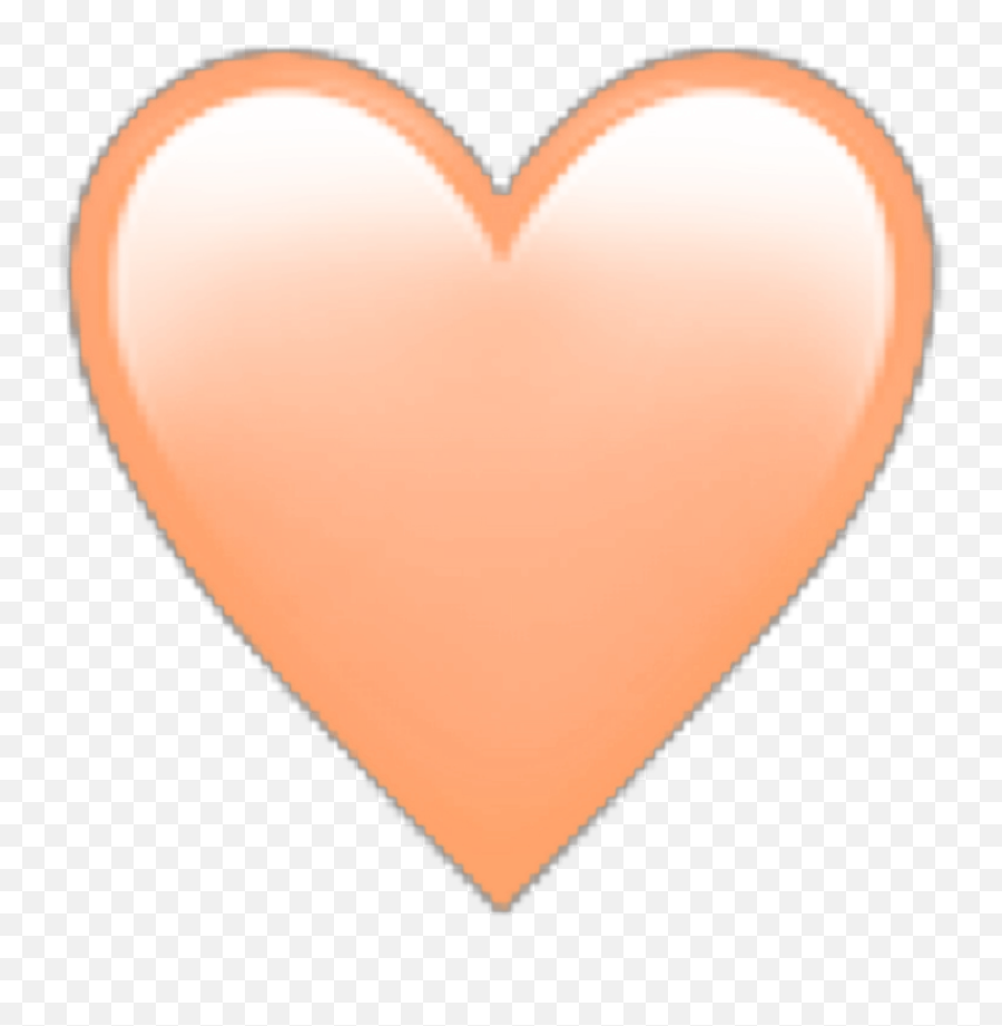 Orange Heart Emoji Peachy Sticker - Girly,Orange Heart Emoji