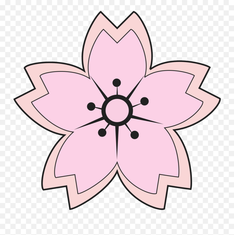 Salmon Pink Sakura Svg Vector Salmon Pink Sakura Clip Art Emoji,Flower Hair Girl Emoji