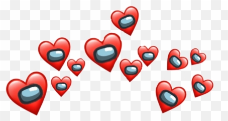 Amongus Crewmate Imposter Heart Sticker By Emoji,Sus Emojis