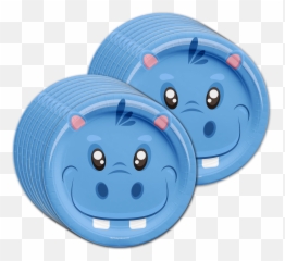 Hippo Birthday Party Tableware Kit For 16 Guests Emoji,Moose Emoticon Text