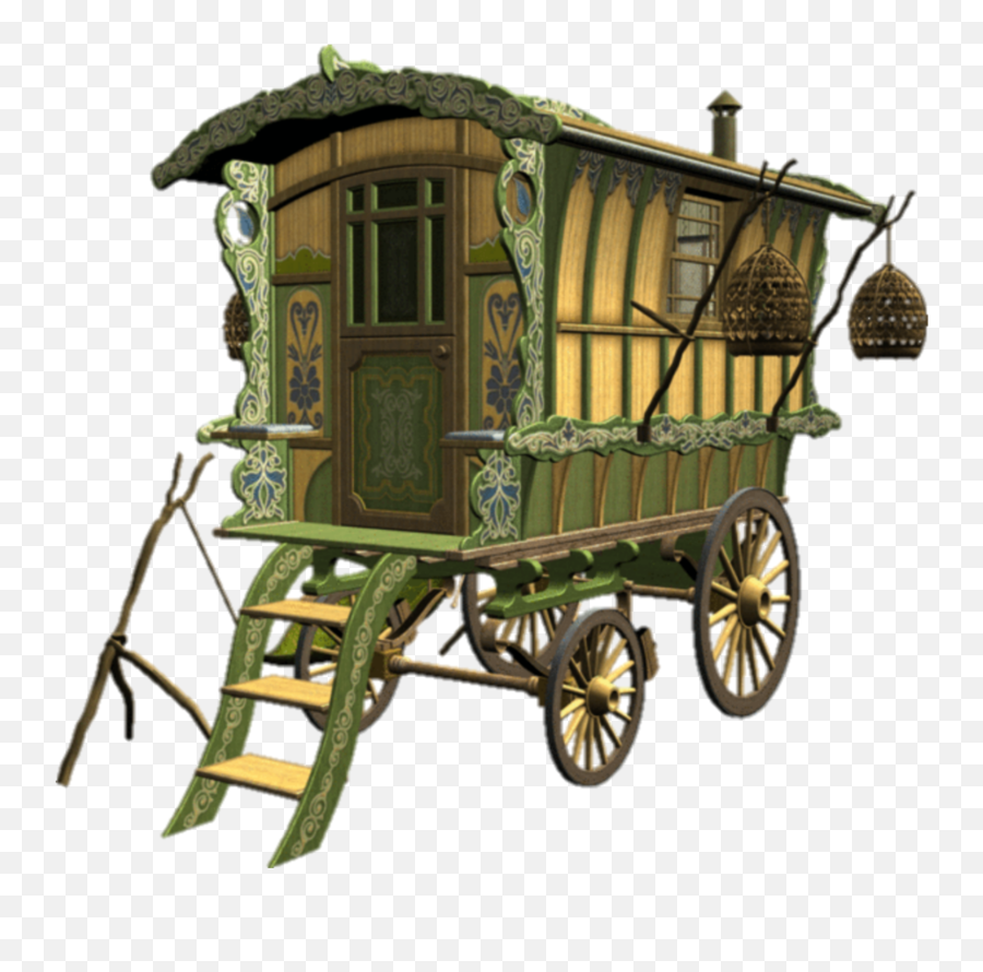 Gypsy Caravan Sticker - Gypsy Wagon Png Emoji,Gypsy Emoji