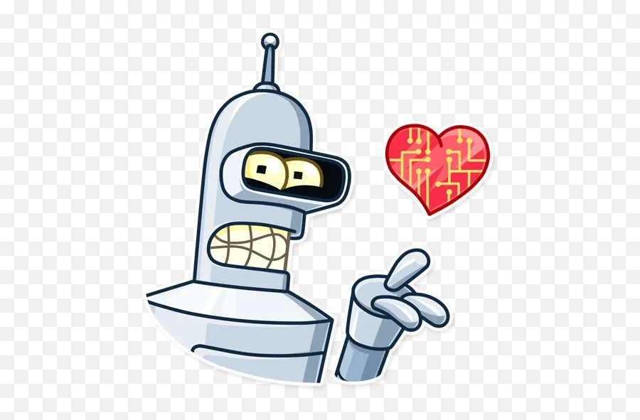 Stickers Set For Telegram - Bender Stickers Telegram Emoji,Bender Emoji