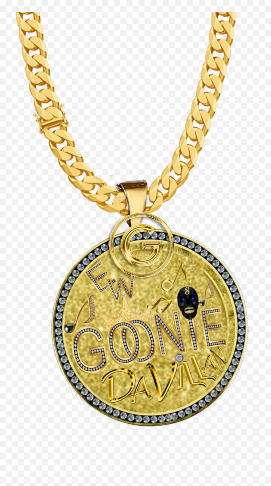 Goonie Goon Diamond Gold Chain Sticker - Rapper Diamond Chains Transparent Emoji,Gold Chain Emoji