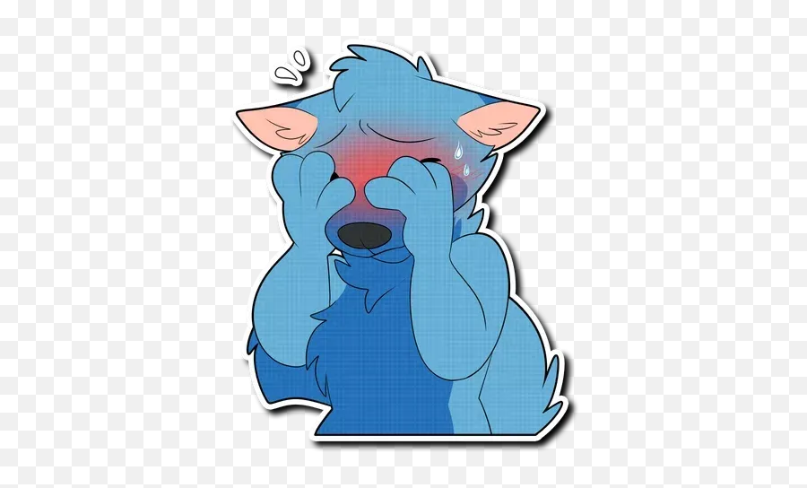 The Wolf 2 Whatsapp Stickers - Stickers Cloud Blue Wolf Furry Stickers Emoji,Wolf Emoji Art