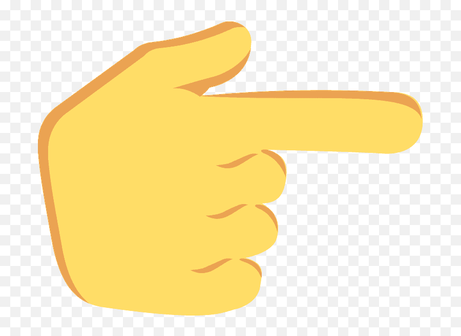 White Right Pointing Backhand Index - Emoji Hand Sign,Point Down Emoji