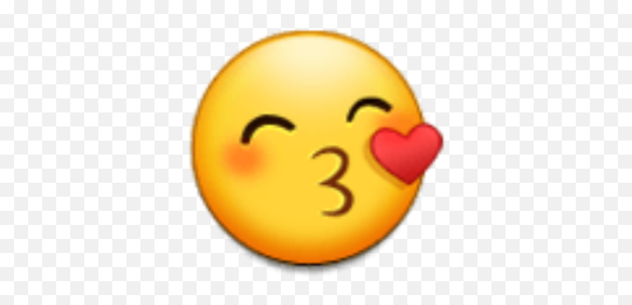 Emoji Kiss Love Heart Sticker - Happy,Emoticon Kiss With Heart