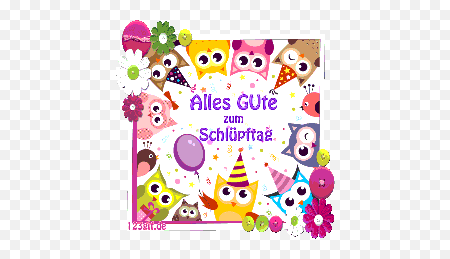 Gifs Grafiken Cliparts Anigifs - Happy Birthday Owl Emoji,Animierte Emoticons Kostenlos Deutsch