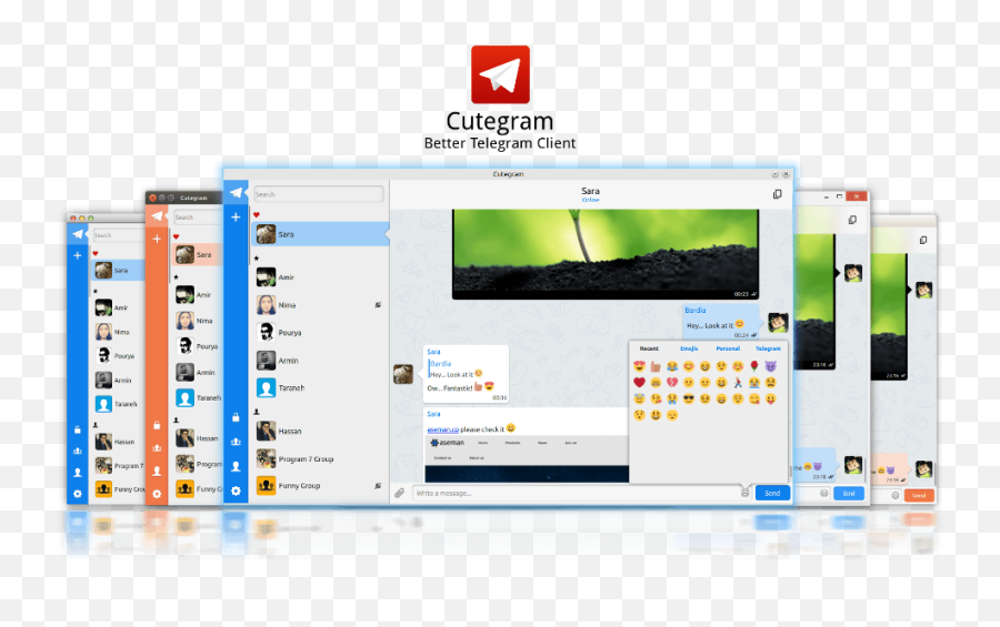 Im Clients Can Choose Whatsapp Messenger And Telegram On - Telegram Desktop Multiple Accounts Windows Emoji,Groupme Emoji Shortcuts